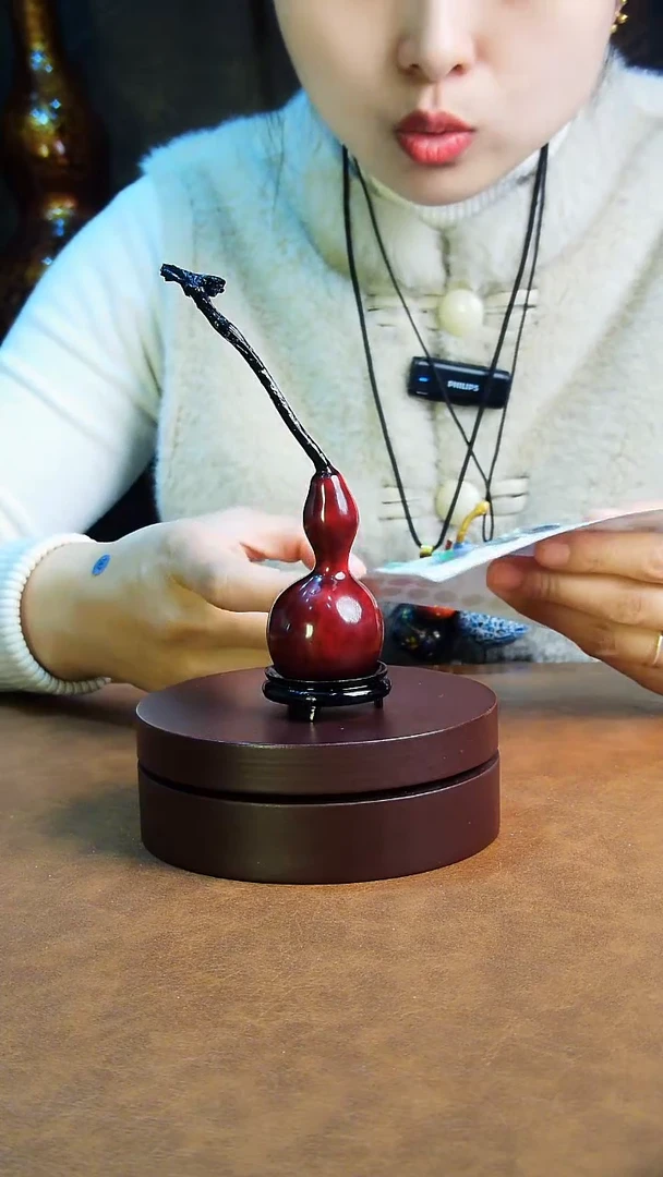 【闪购商品】187直播一物一图大漆酒葫芦送底座送挂绳