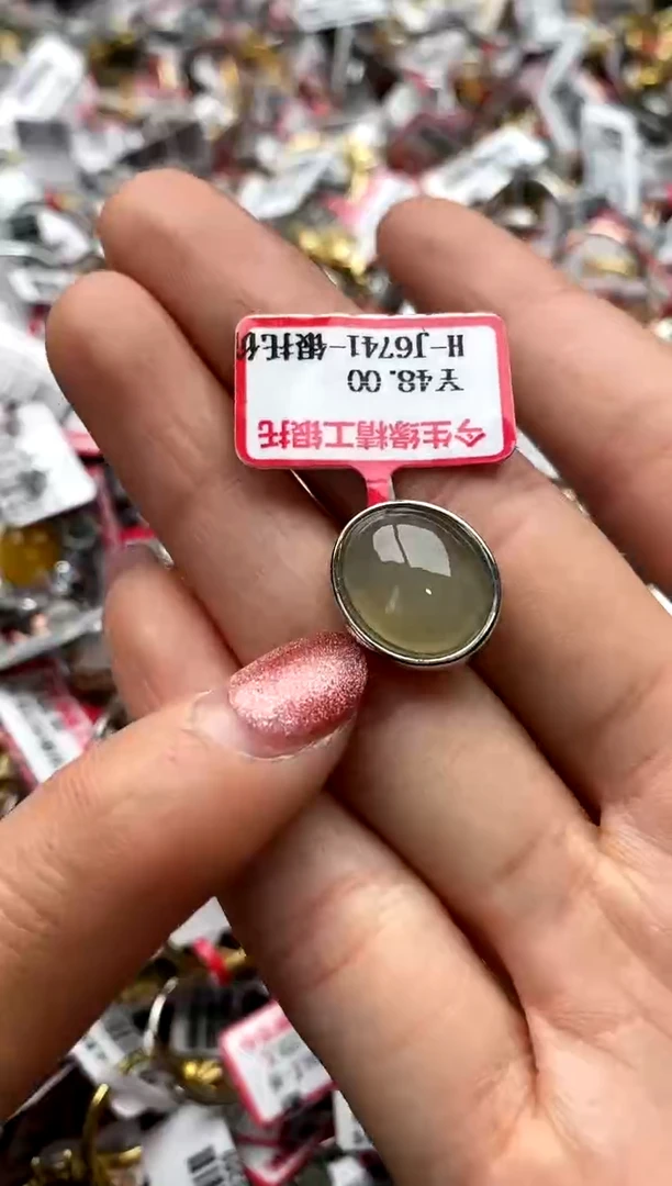 【闪购商品】翡翠戒指银S925镶嵌4444444    3