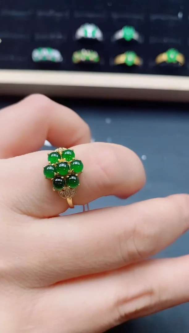 【闪购商品】翡翠戒指银S925镶嵌321321