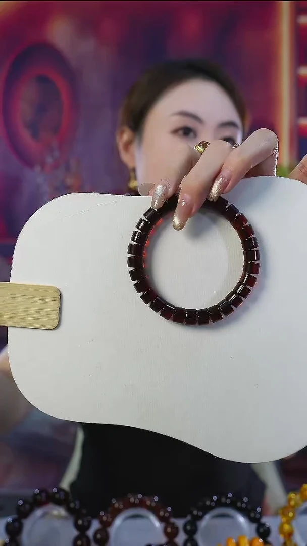 手链琥珀未镶嵌天然血珀老型直切 9mm+