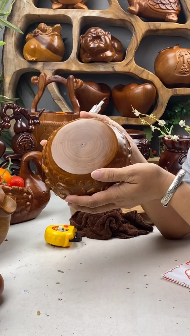 香樟木A63缠枝莲底座/尺寸