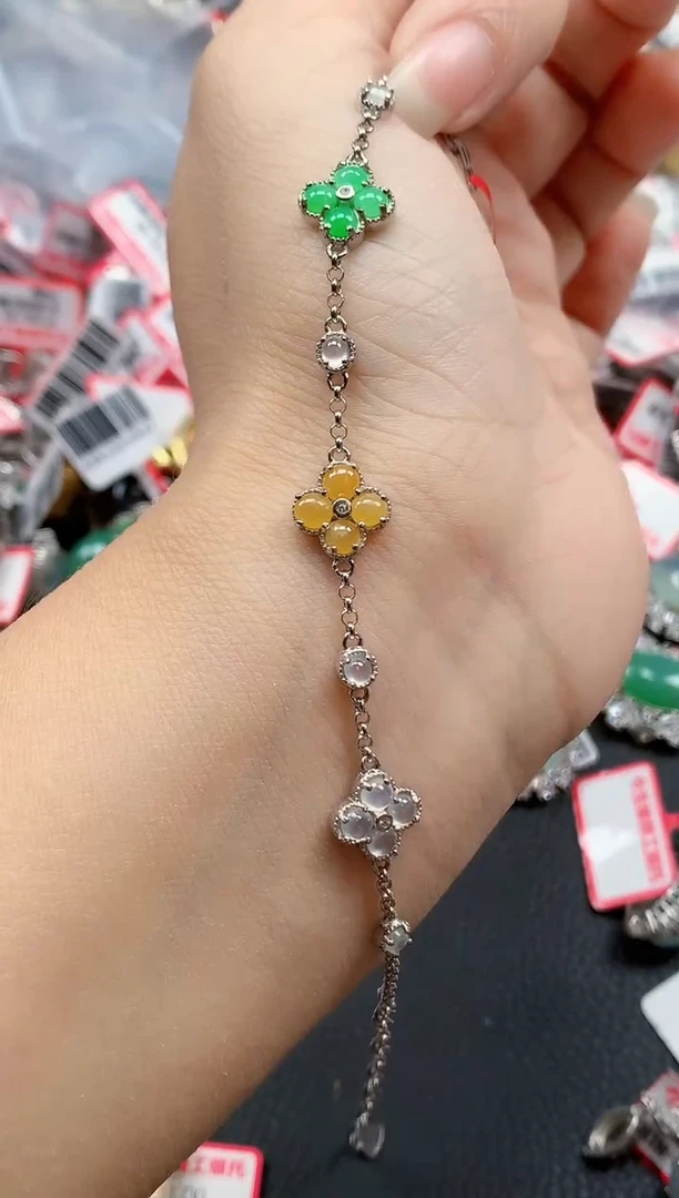 银S925镶嵌戒指翡翠天然A货缅甸翡翠