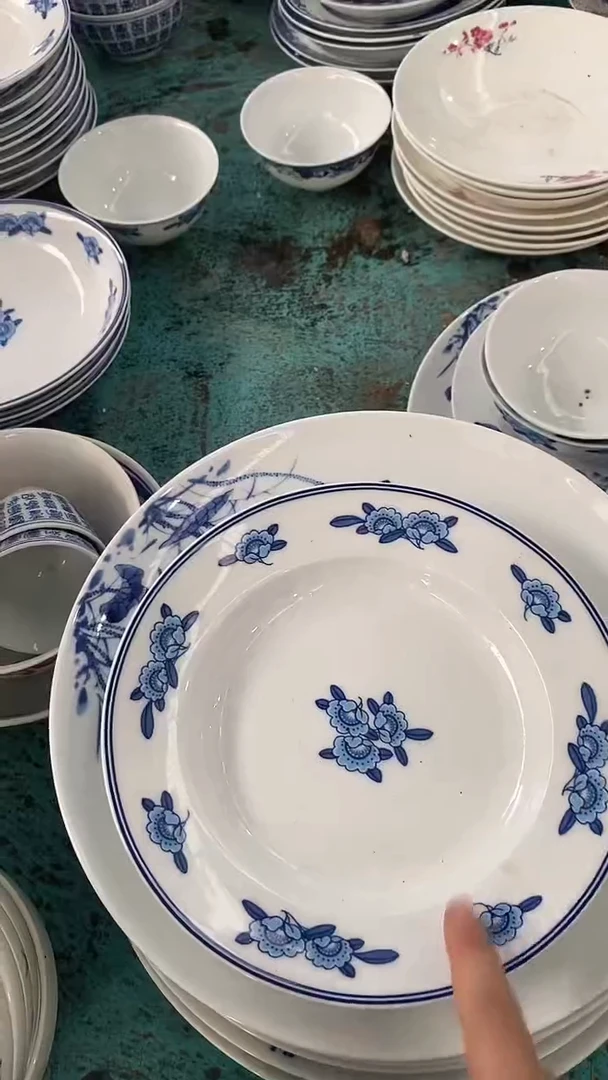 摆件红叶双蕾花8寸深盘