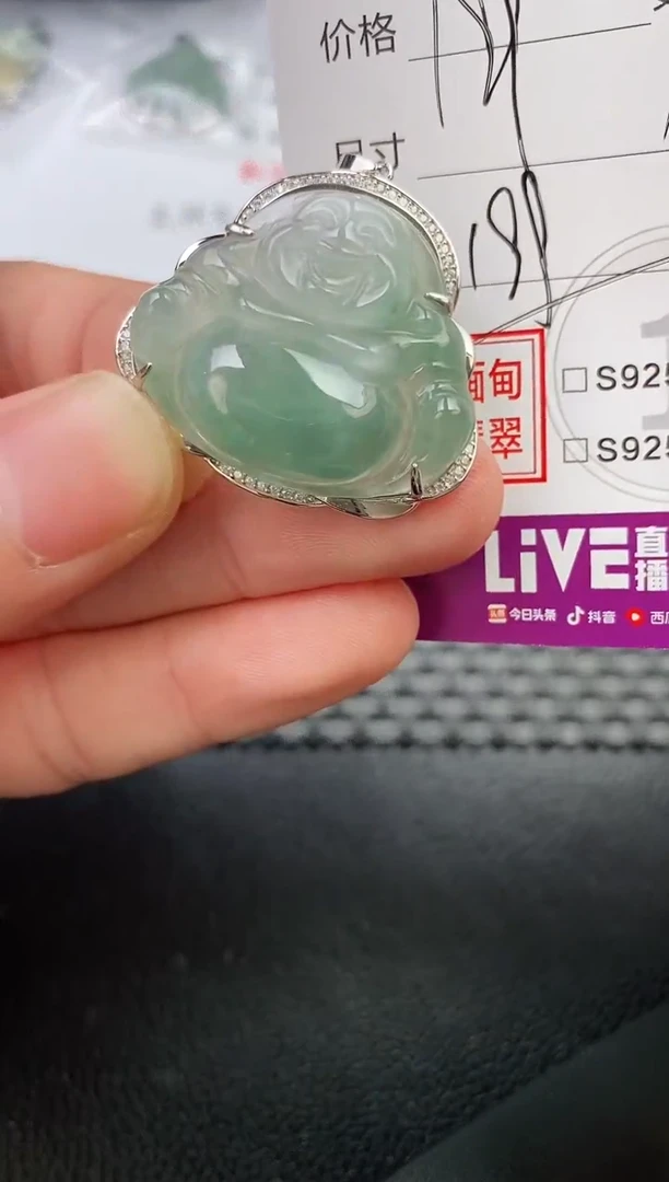 翡翠银S925镶嵌颈饰B****?吊坠