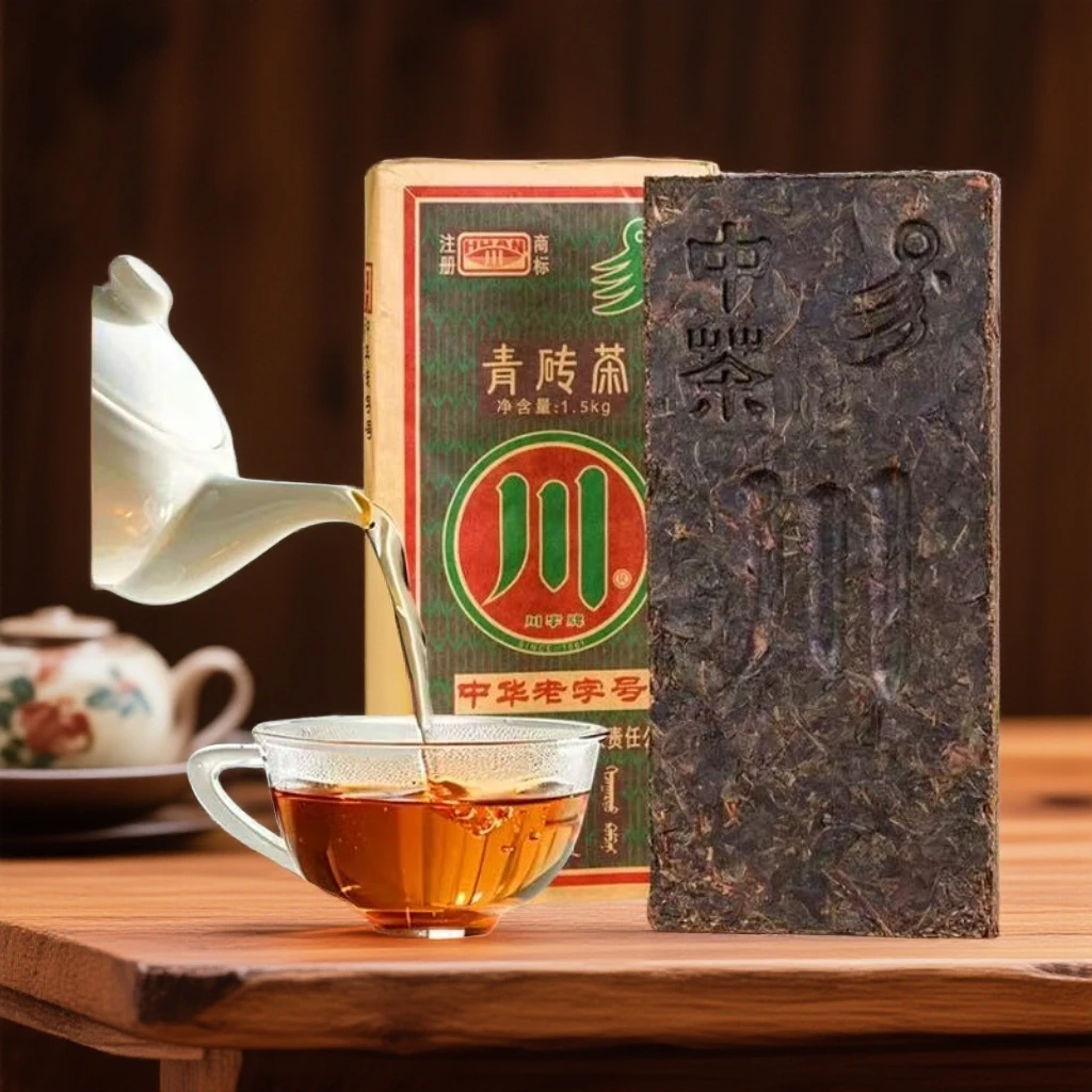 内蒙赵李桥青砖茶川字牌传统款内蒙古熬奶茶黑茶黑砖茶350克1500g