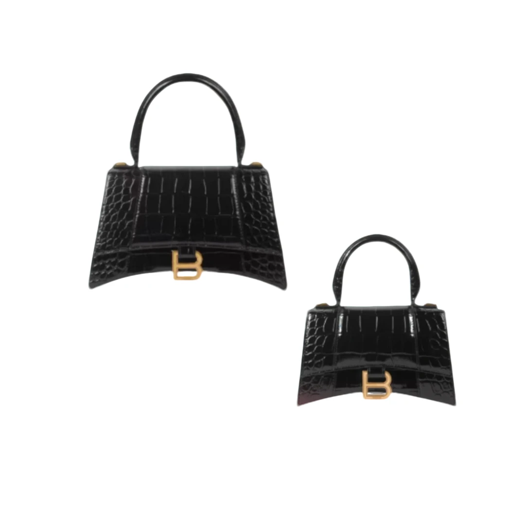 99新 Balenciaga/巴黎世家 【达播专属】黑金沙漏XS /S手提斜挎包