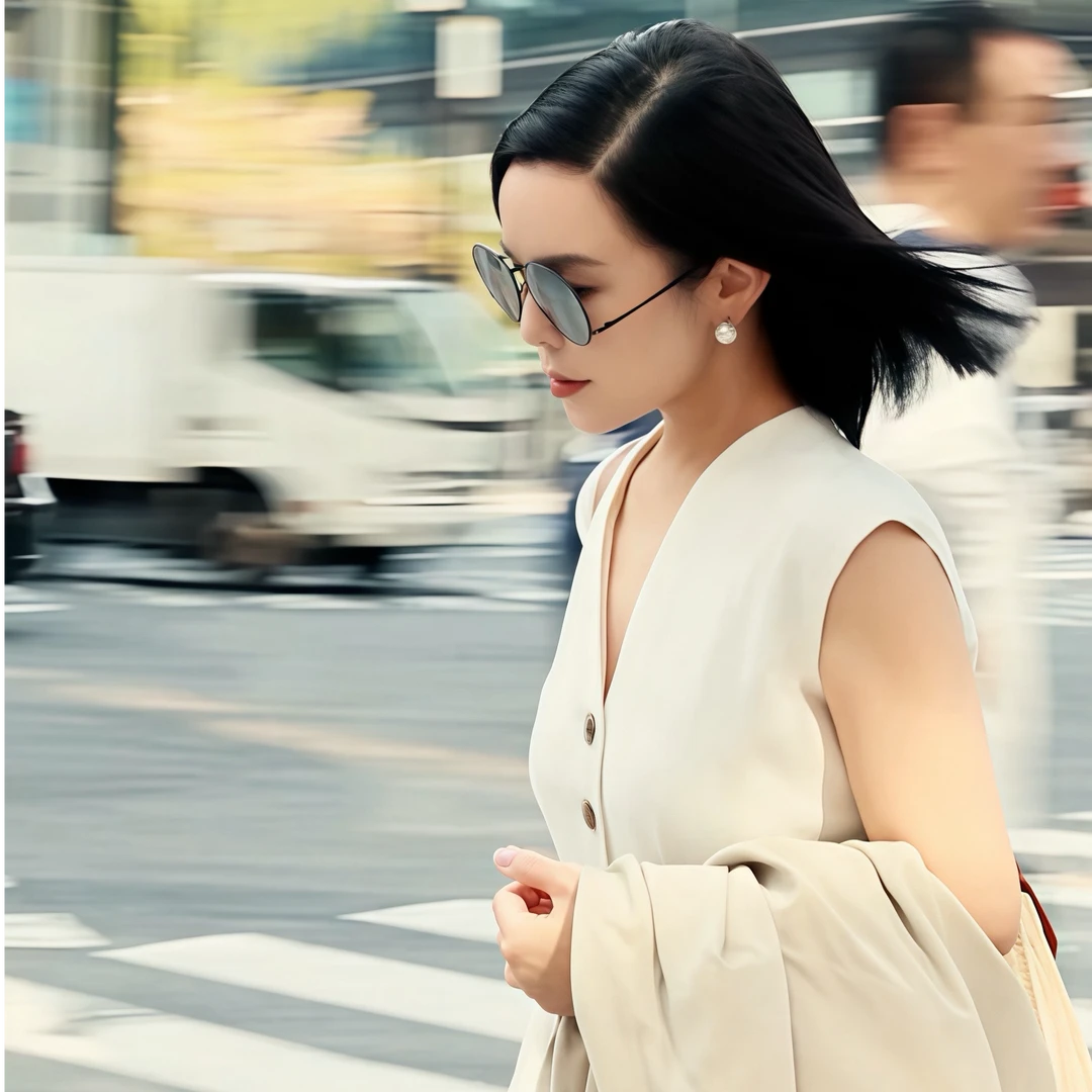 SIQIYOUNG【Maggie精选】银座漫步-无袖马甲连衣裙