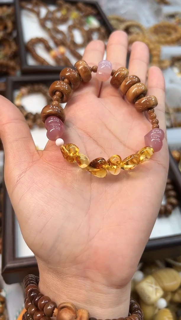 手串库克卡14mm左右 甜甜圈 设计款 单圈【爱心款】【多样发1】