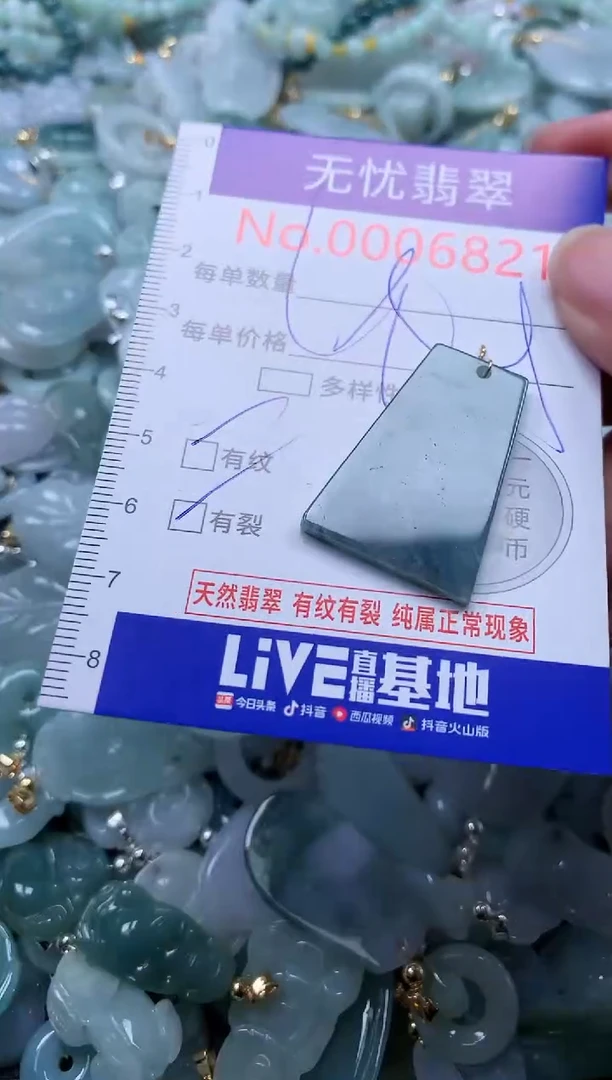 翡翠未镶嵌吊坠(不含链)6821