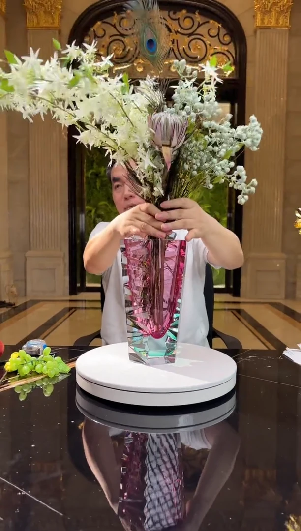 摆件AJ031501金红冰岛火山花器