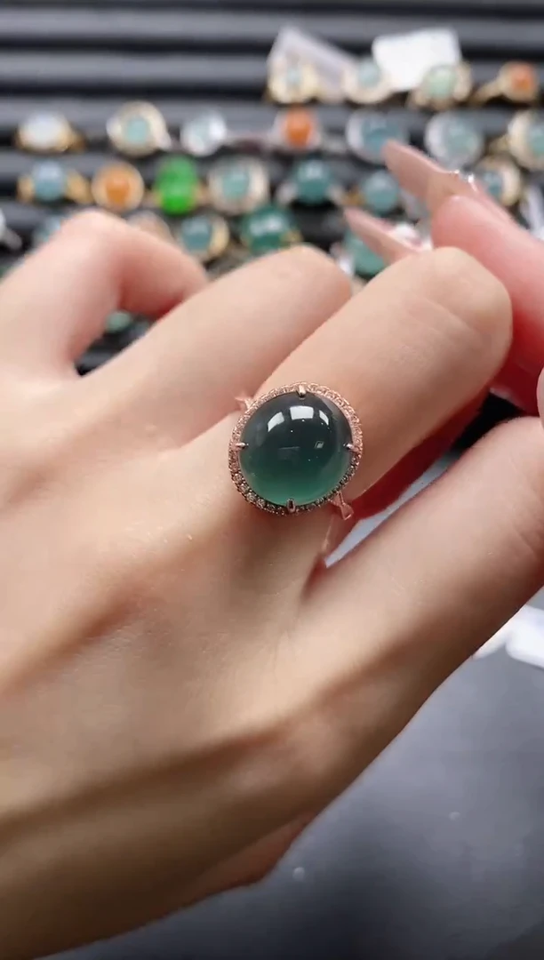 【闪购商品】翡翠戒指银S925镶嵌11111