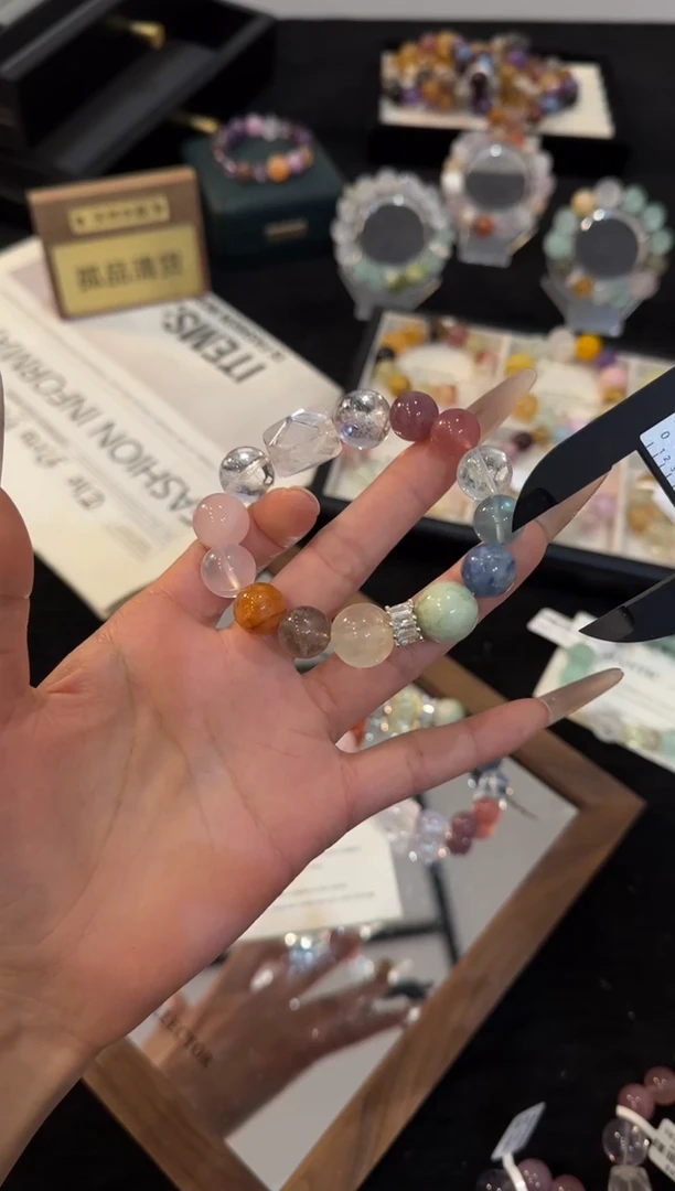 合金手链水晶多宝手链x1827