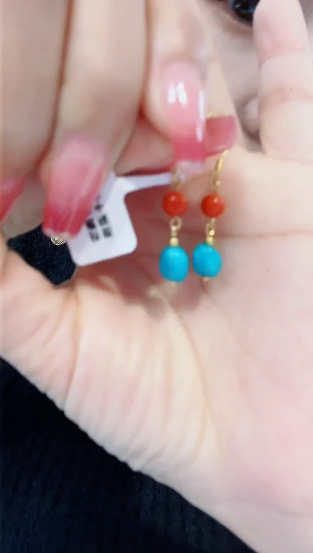 【闪购商品】南红玛瑙耳环银S925镶嵌发货一件