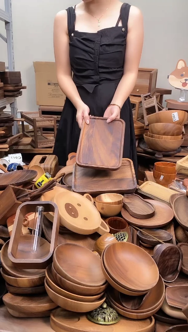 木  南美胡桃木长方盘25*18*2cm