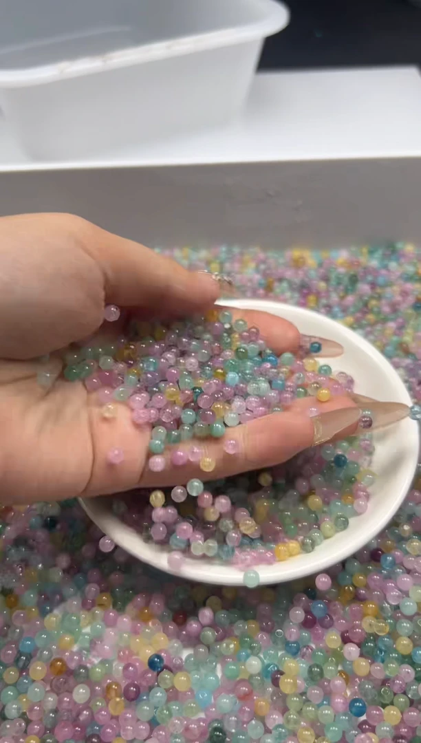 未镶嵌颈饰碧玺w2525彩虹碧玺4mm*100颗