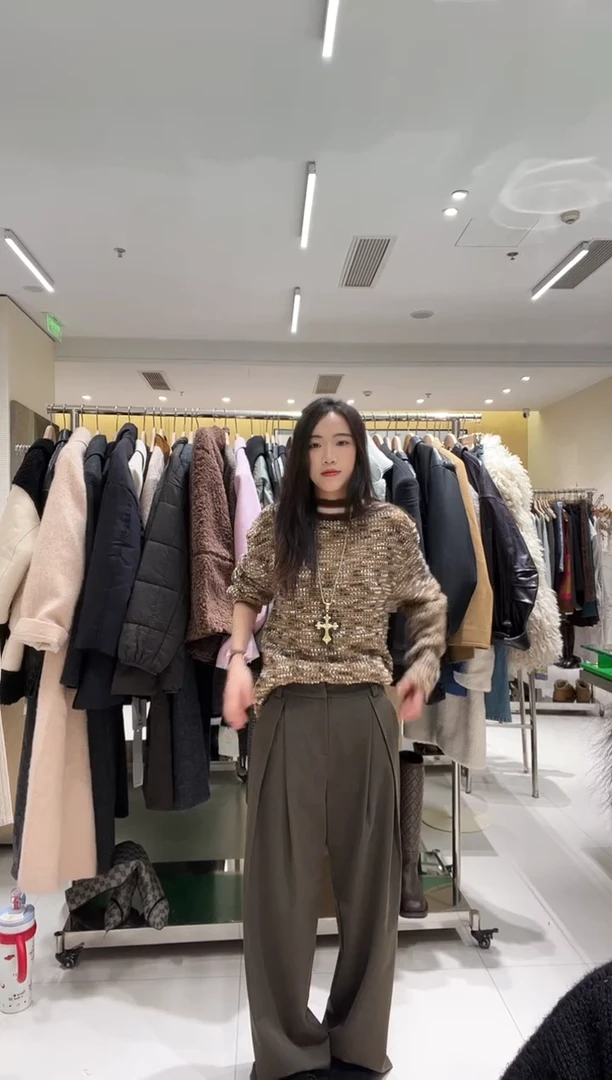 CHIC MOI 墨绿西裤 XS S