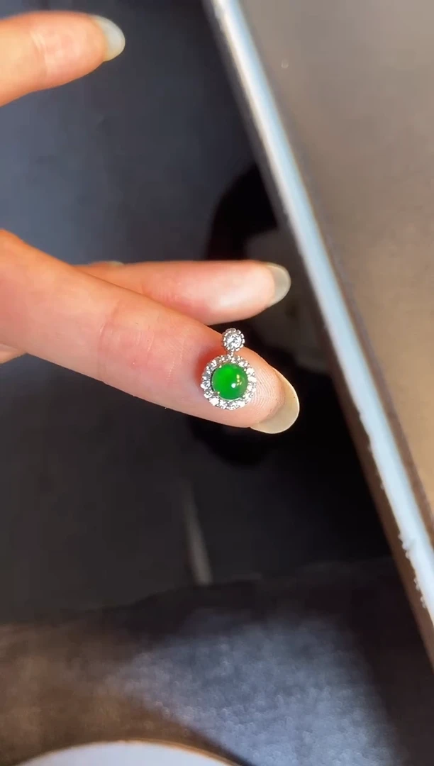 吊坠(不含链)银S925镶嵌翡翠1