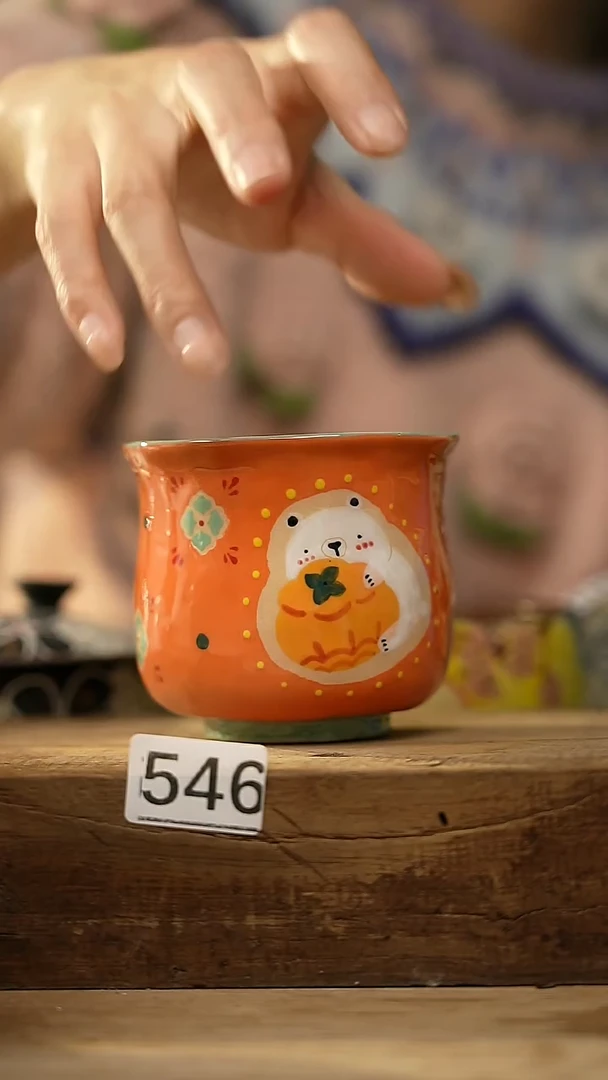 【闪购商品】瓷片手绘·杯/设计师 xudu 款 手握
