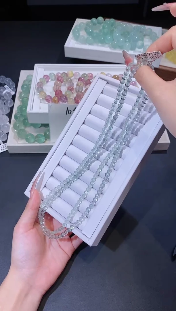 未镶嵌手链萤石122.22绿萤石手串 多样性发其一