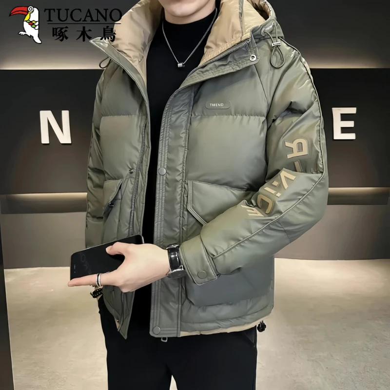 TUCANO/啄木鳥潮男冬季轻奢高级感外套保暖外套保暖连帽帅气上衣.