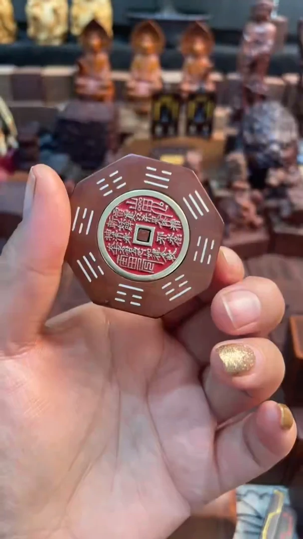 木枣木镶银八角山花