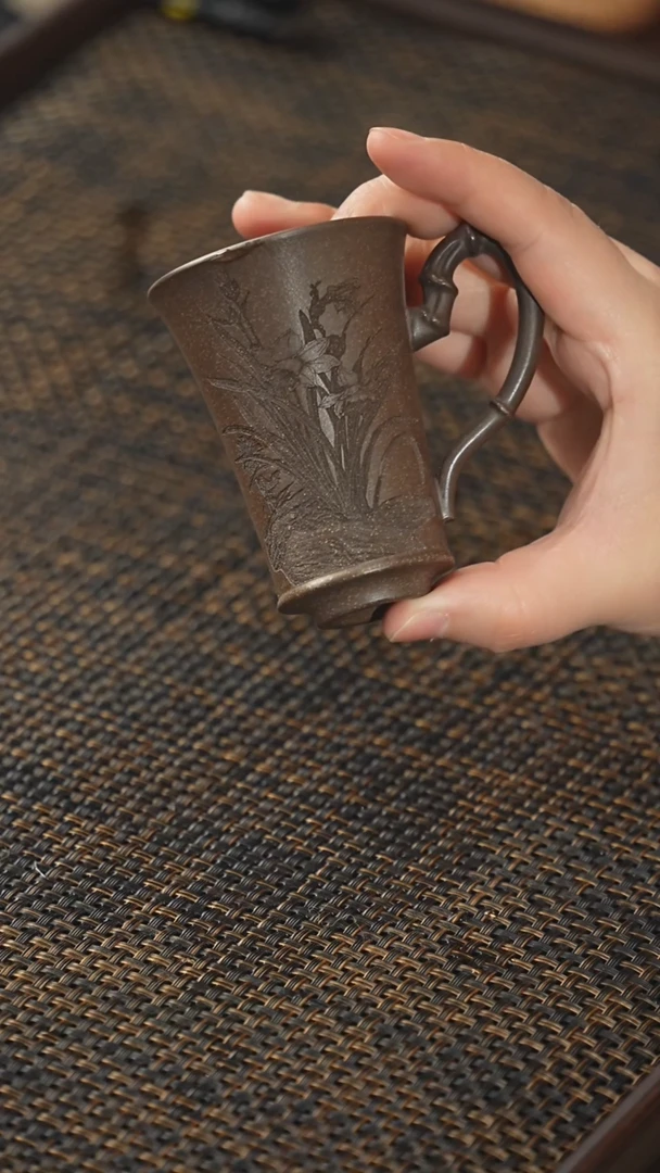 【闪购商品】紫砂茶杯福利紫砂兰花手把
