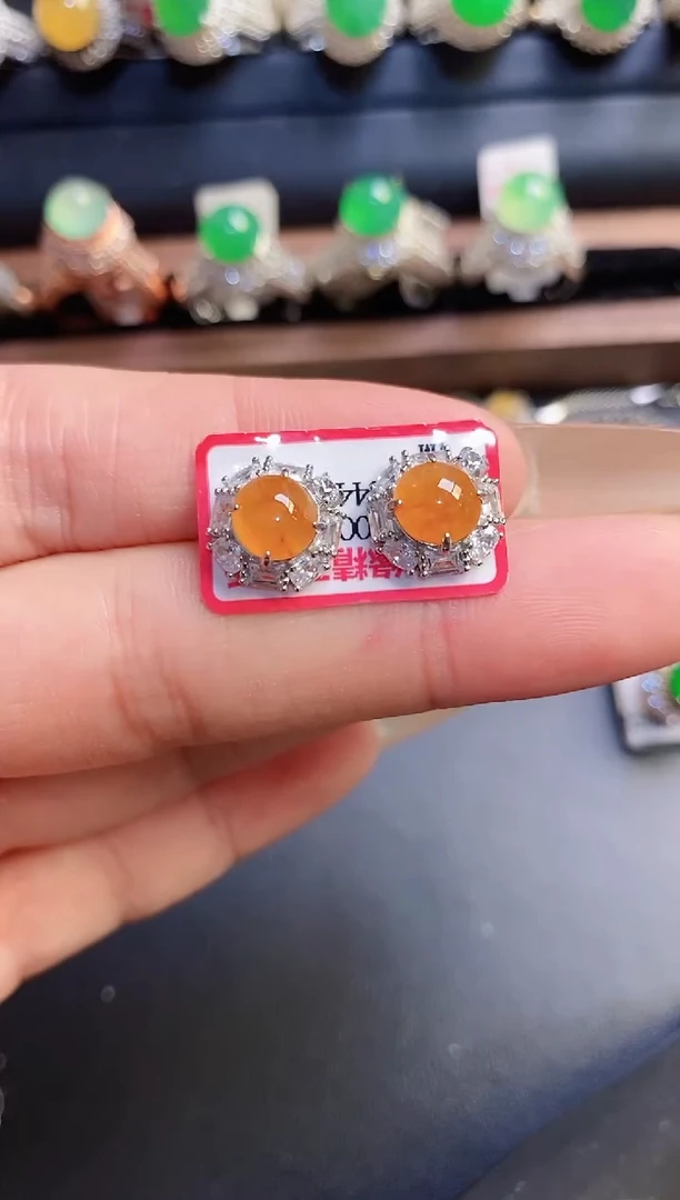 银S925镶嵌戒指翡翠天然