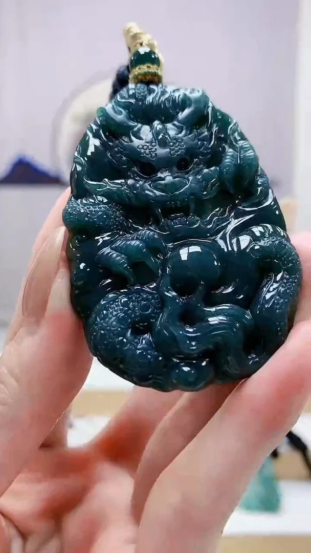 未镶嵌定制翡翠4898MM-毛货挂件21