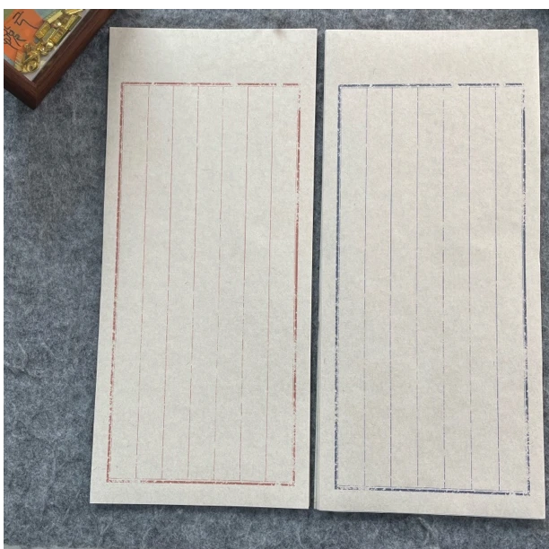 做旧日课楮皮1.8厘米竖格小楷行书书法作品专用纸宣纸小楷专用纸