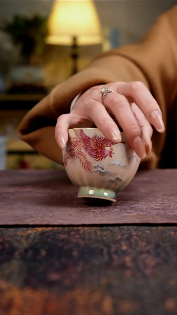 杯景德镇陶瓷杯碗柴烧多人