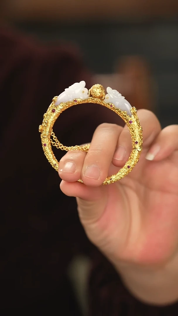 【闪购商品】翡翠手镯银S925镶嵌新款