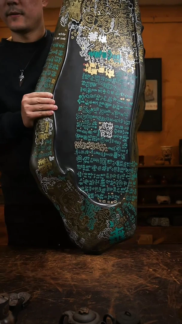 【闪购商品】子牙一石麝砚石手作手刻 湿泡台116cm