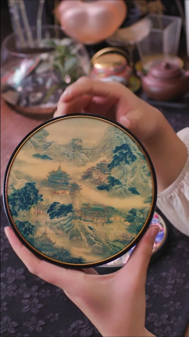 壹藏贰宝蓬莱仙境图案大垫子一片