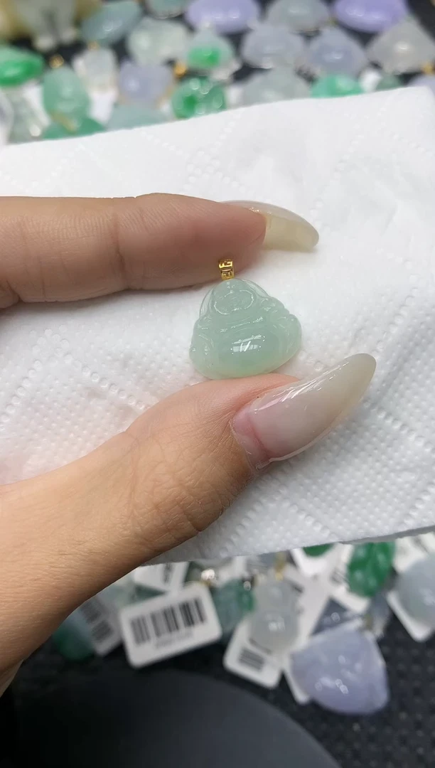 颈饰18K金镶嵌翡翠11111111111