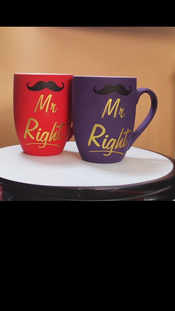 【闪购商品】对杯彩绘字母马克杯 对杯