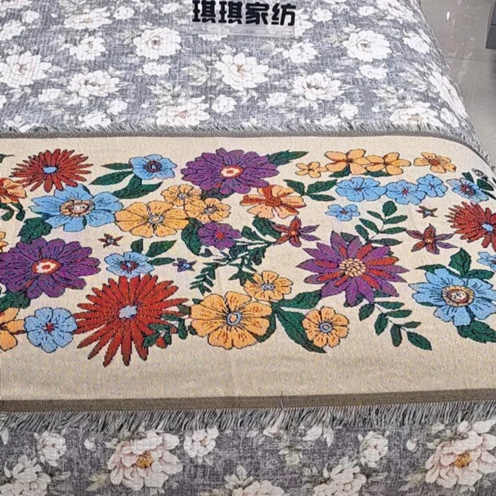 向日葵-纯棉沙发巾-5