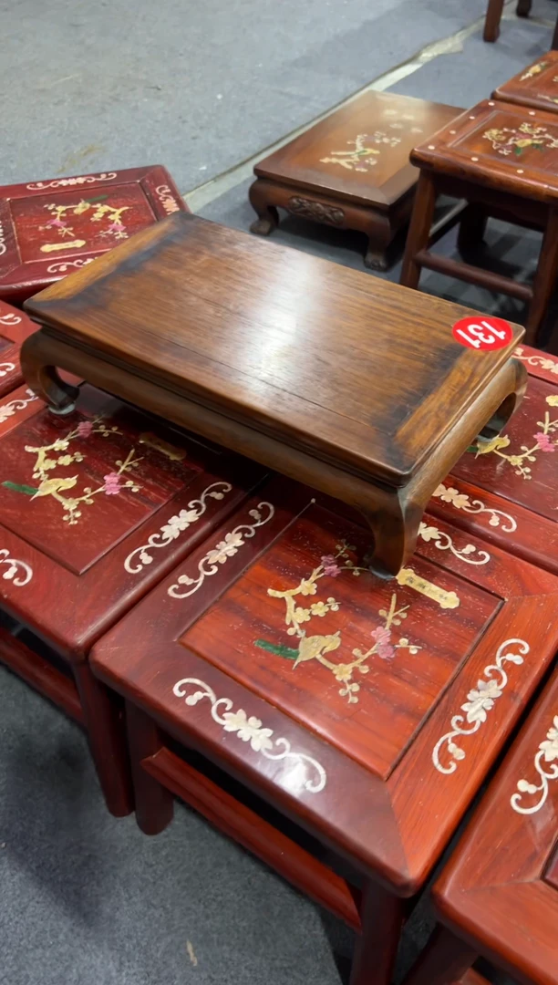 木大**烟木明式器型内翻马蹄腿条案小桌