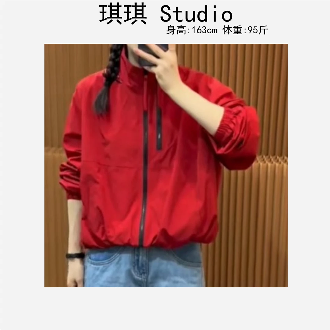 《琪琪家》春季新款重工设计感拼色双拉链显瘦减龄百搭外套2316-N