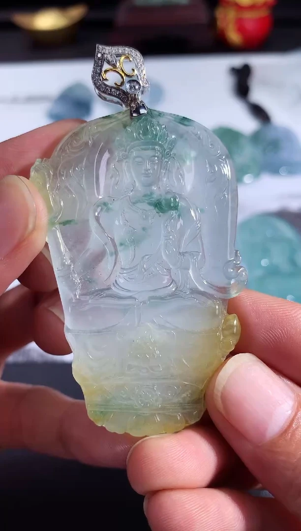 颈饰未镶嵌翡翠天然A货翡翠 定制翡翠 定金
