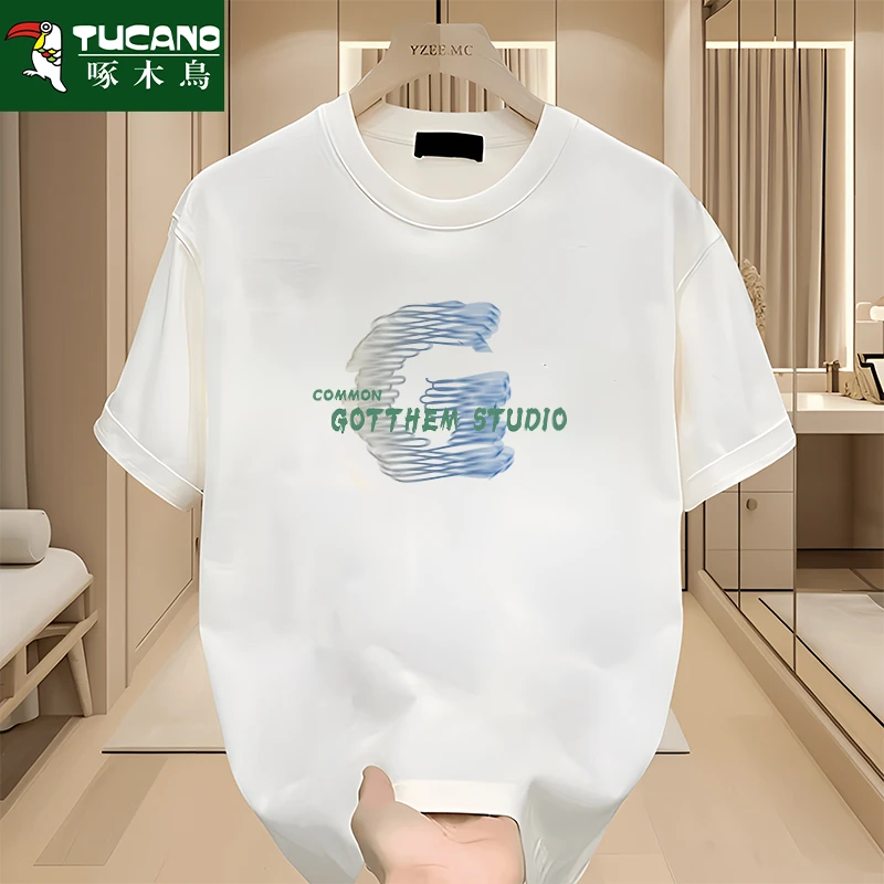 短袖t恤男士2025夏季新款港风潮流时尚百搭宽松休闲青年半袖上衣