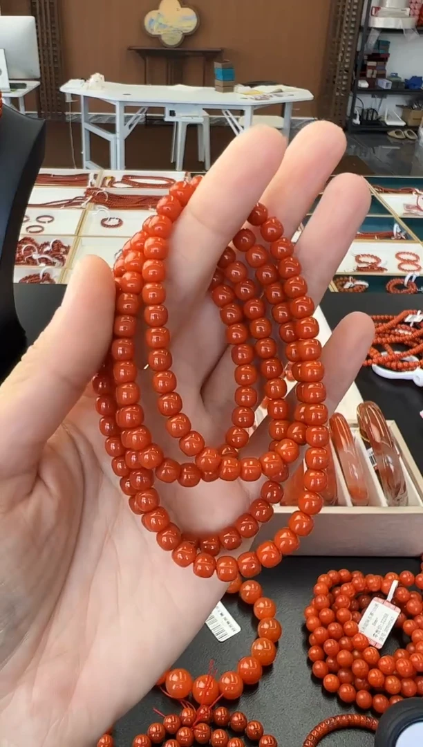 未镶嵌手链南红玛瑙A37老形珠精工多圈南红手串5mm
