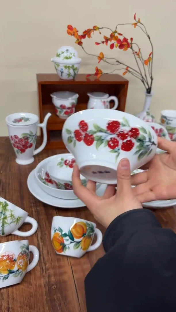 景德镇手绘釉中彩（食品级）葫芦碗