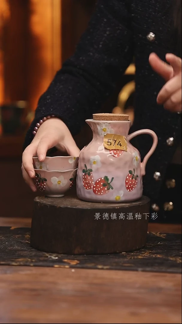 陶瓷景德镇高温釉下手绘陶瓷@L574@