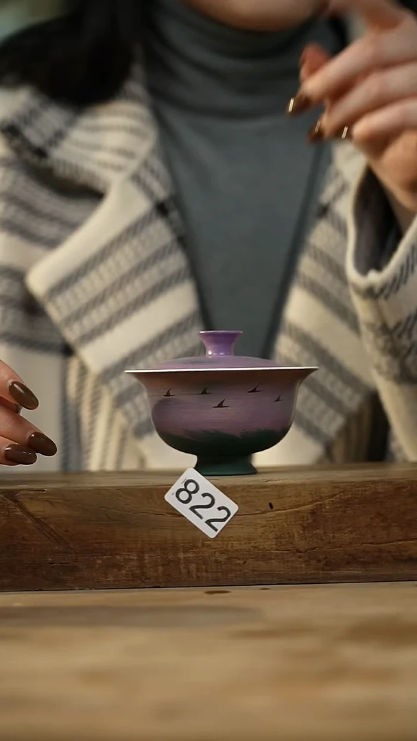 粉引·盖碗/设计师 牧渔 款