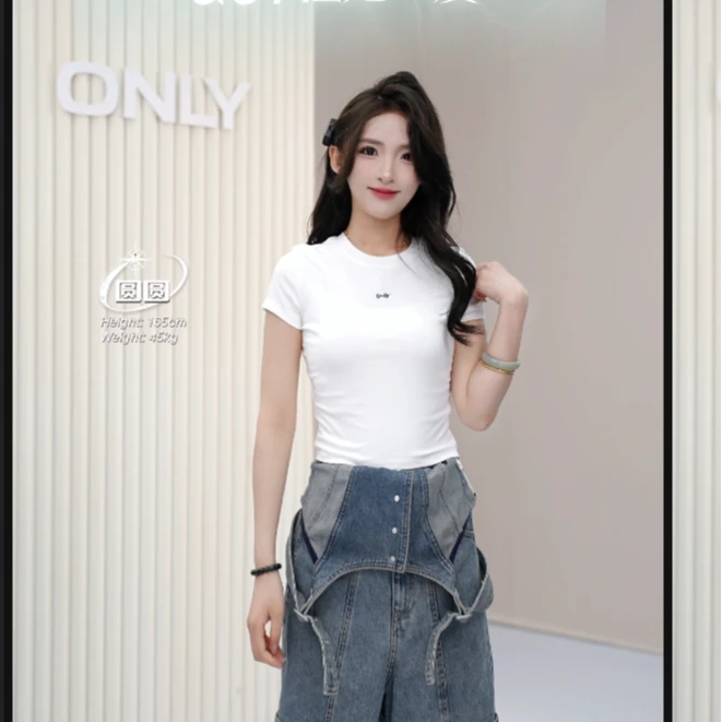 ONLY2025夏季新款简约休闲圆领短袖T恤女|125201057