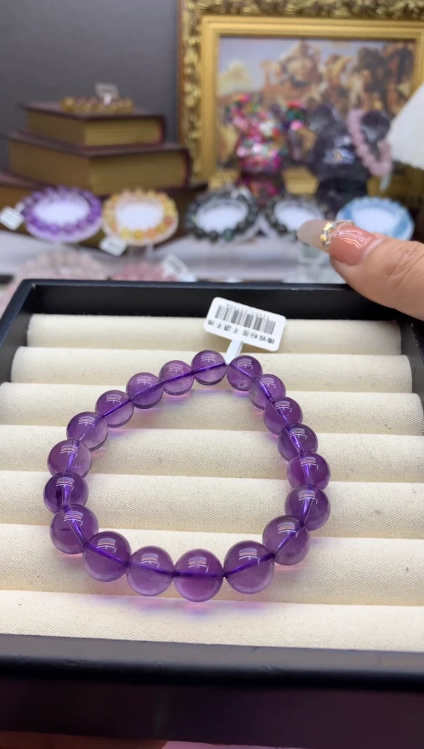 【闪购商品】水晶手串未镶嵌10+透体乌拉圭紫水晶