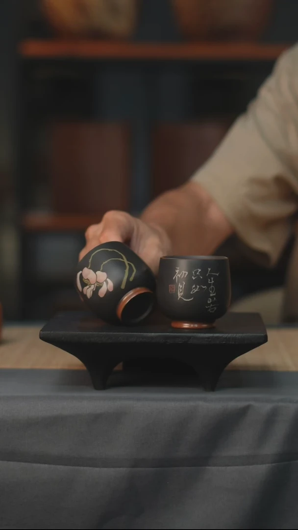 b**s云水山涧建水紫陶微瑕5饼存茶缸
