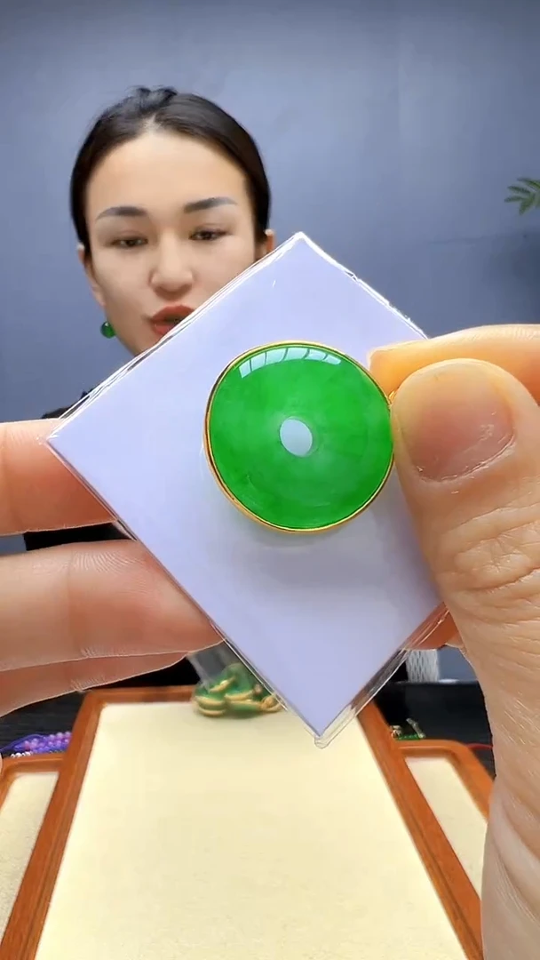 翡翠14K金镶嵌颈饰丹丹diy颈饰