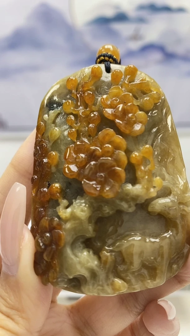 定制翡翠未镶嵌5028xx-毛货挂件100