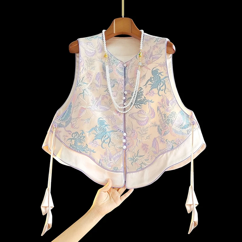 新中式重工刺绣马甲背心女设计感洋气叠穿国风外搭